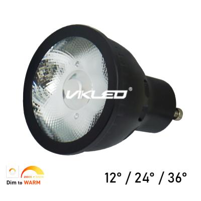Black Dim LED 7W GU10 2000K-3000K 
