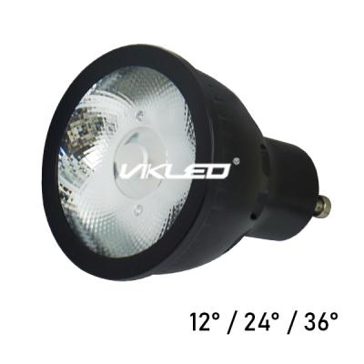 Black LED 7W GU10 2700K 3000K 4000K